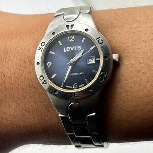 Silver & Blue Levi's Men's Watch